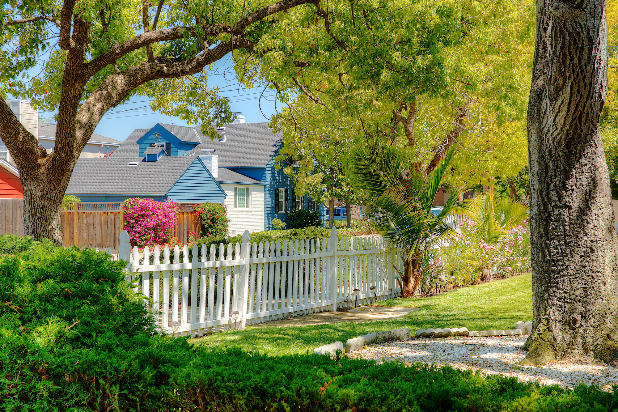 Home with picket fence in Howard Park, San Carlos